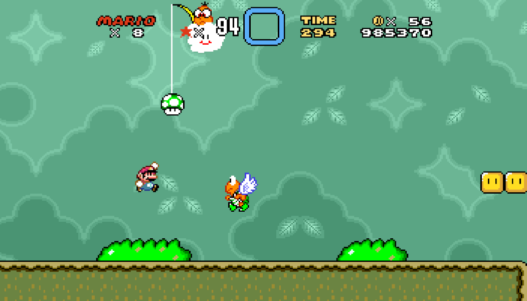 Super Mario World in widescreen mode